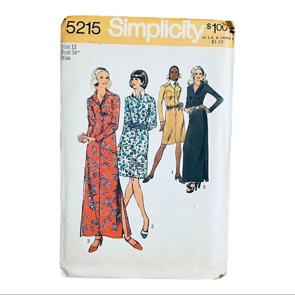 Early 1970s Dress Patterns Selection of 4. - Picture 8 of 13